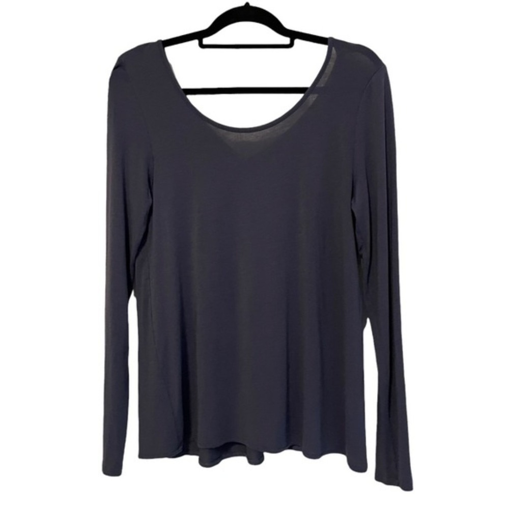 Prana Scoop Neck Blue Sleeve Sleeve Top Small